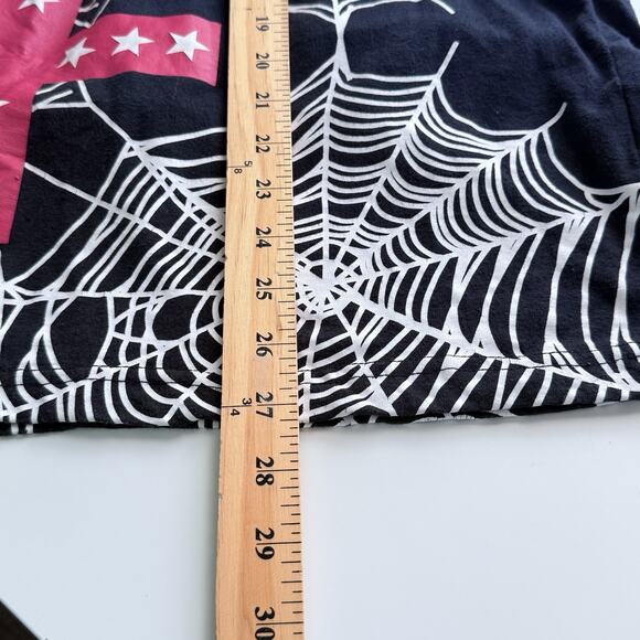 DSTRKT T Shirt 2XL Allover Cobweb Print Black Halloween Inverted Cross Grunge - Picture 4 of 7